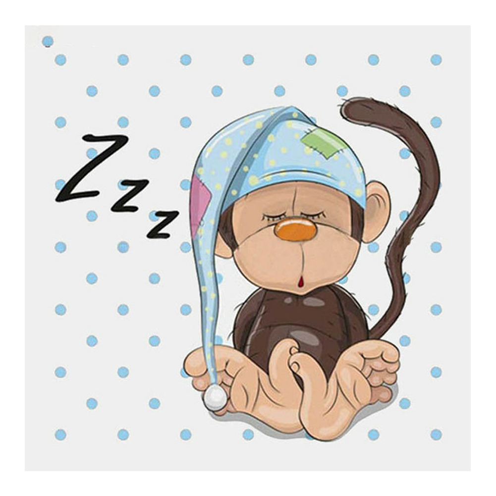 

Monkey - 11CT Stamped Cross Stitch - 50*50CM, 501 Original