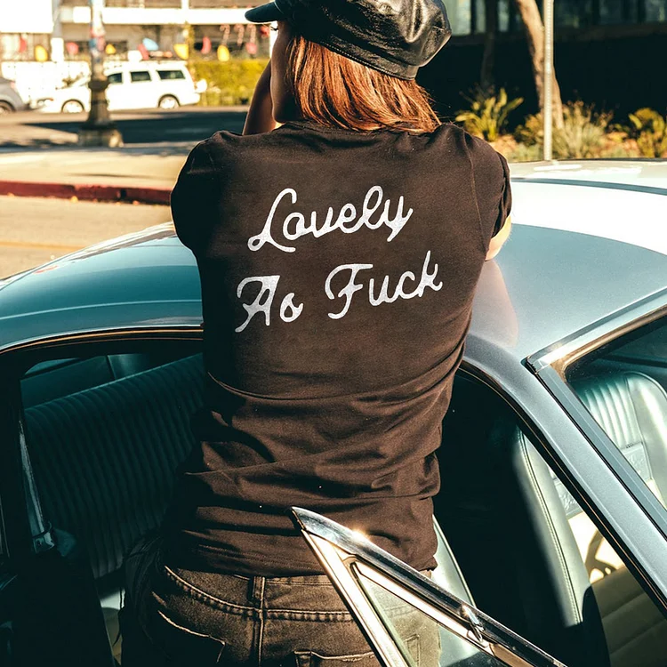 Lovely Women Letter Print Tee