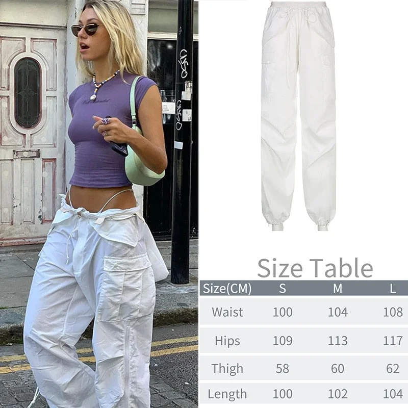 Tawnie Y2K Cargo Pants Women's Baggy Pants 2022 Autumn Streetwear Fairycore Oversized Trousers Vintage Casual Loose Sweatpants