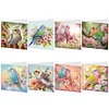 (US Only)8PCS Bird Flower DIY Diamond Art Greeting Cards Congratulations Cards & Gifts