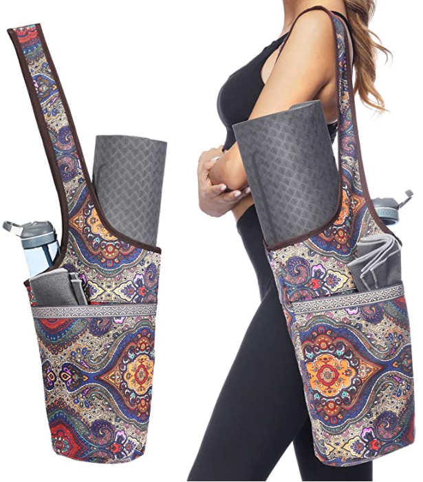 Yoga Mat Bag Tutorial/ Cute yoga mat bag with 2 large pockets. 
