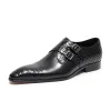 Luxury Mens double Monk Strap Dress Shoes