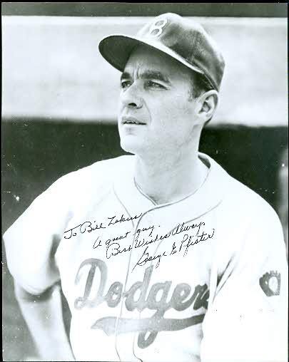 George Pfister Brooklyn Dodgers Autograph 8x10 Jsa