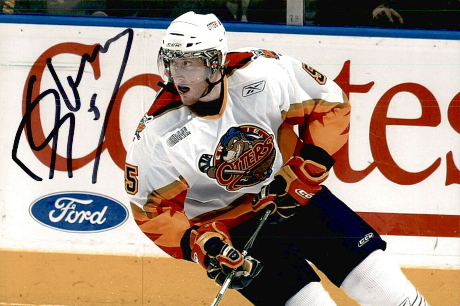 David Shields SIGNED autographed 4x6 Photo Poster painting ERIE OTTERS / VANCOUVER CANUCKS