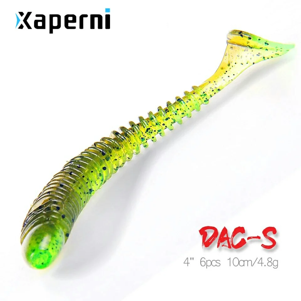 Xapernihot fishing lure Soft Bait professional Lure 4" 6pcs 10cm/4.8g quality Carp Artificial Wobblers free shipping