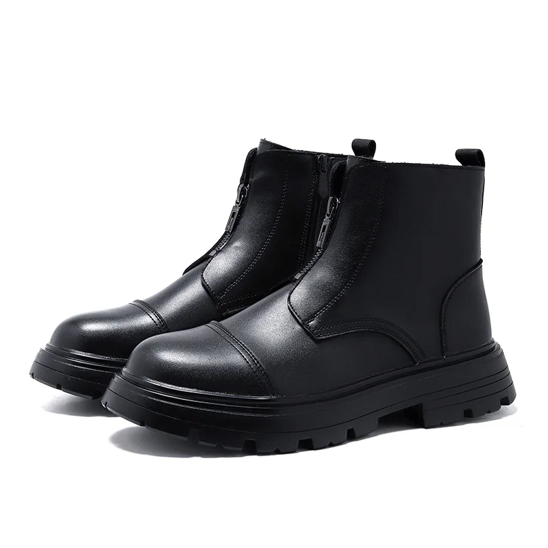 Colourp Colourp Style Retro High Bang Korean Version Go Versatile Thick Top Taller Chelsea Boots 51385-R