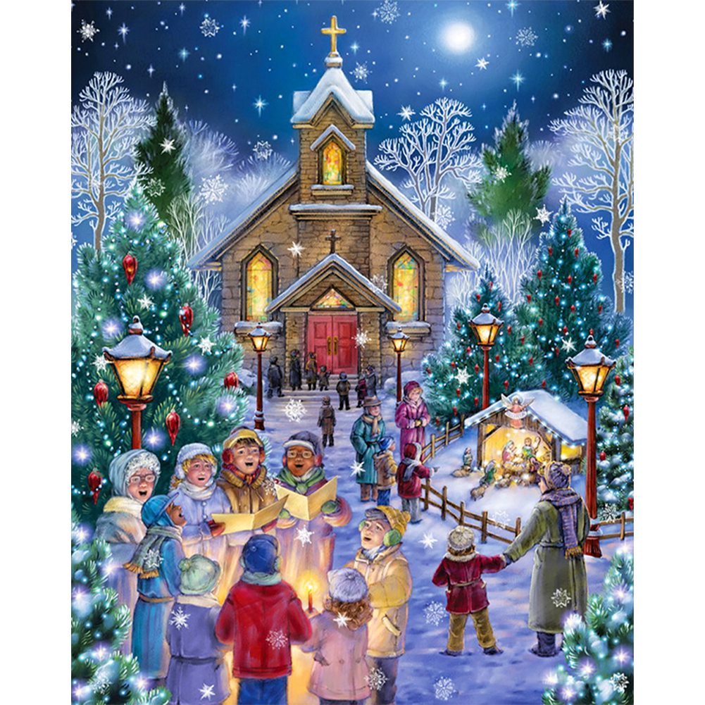 

Christmas Church - Round Drill Diamond Painting - 30*40CM, 501 Original