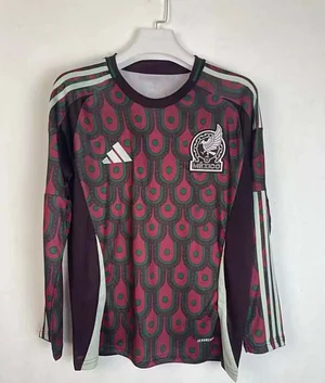 2024  Long Sleeve Mexico National Home Football Shirt 1:1 Thai Quality