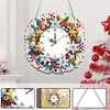 2D Flat DIY Christmas Snowflake Acrylic Diamond Painting Clock Pendant Decor