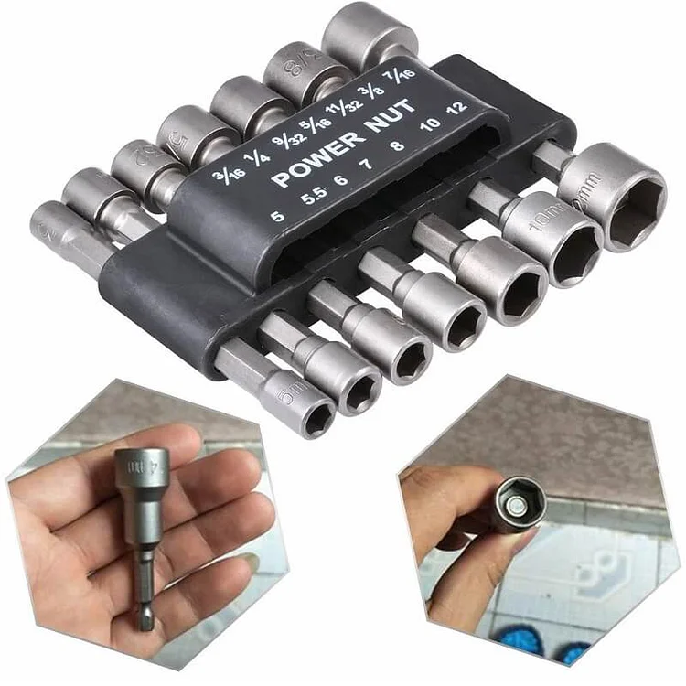 Power Nut Driver Drill Bit Set