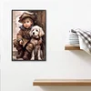 >SALE<5D DIY Full Square Drill Diamond Painting Boy and Dog Home Decor Art 20x30cm