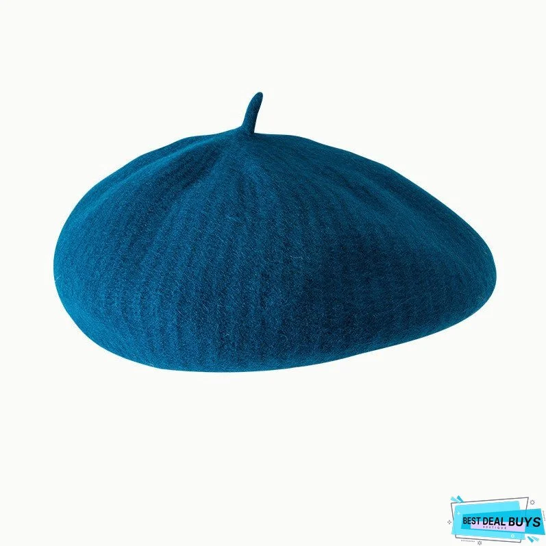 Fashion Personality Wool Beret Women England Retro