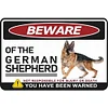 Beware Of Dog German Shepherd No Responsible For In Jury Or Death You Have Been Warned - Vintage Metal Signs - 30*40cm - Warning