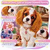 Tea Room Cavalier Special Shaped 5D DIY Partial Drill Diamond Painting Kits for Adults Beginners Home Decor Diamond Dots Paintings Diamond Art Kit 11.81 x11.81inch