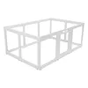 [US Local Warehouse] 12-Panel Clear Acrylic Indoor Dog Playpen 23.6 Inch-H Whelping Crate Kennel Cage Enclosure with Door Easy Assemble Pet Fence Transparent Pet Pen for Small Animals Bunny Rabbit Ferret