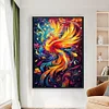 (US Only)Full Embroidery cotton Thread 9CT Printed Phoenix Cross Stitch Kit 60x88cm
