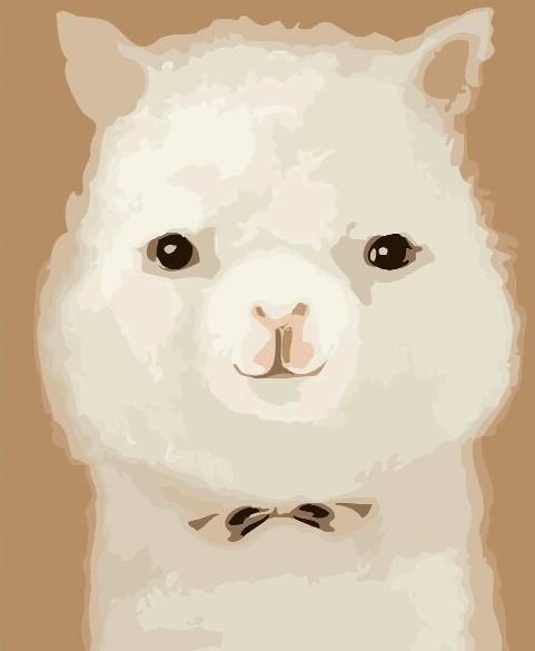 

Cute White Sheep – Paint By Numbers - 40*50CM, 501 Original