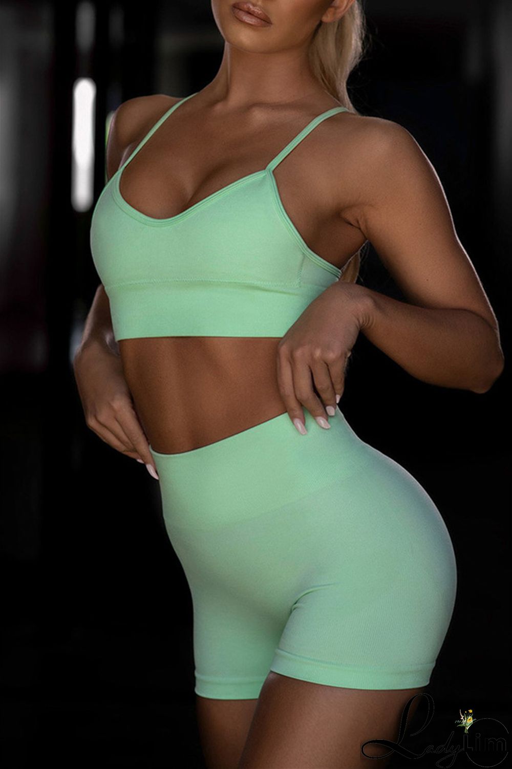 White Casual Sportswear Solid Backless Vest Shorts Two Piece Set