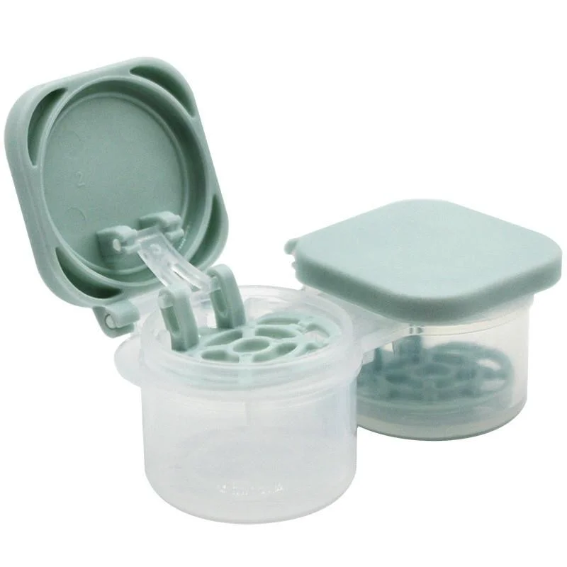 2 PCS Automatic Lens Removal Cosmetic Case Contact Lens Storage Portable Double Box