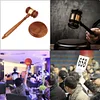 Wooden Judge Hammer Handcrafted Delicate Wood Adjudgement Gavel for Lawyer Judge