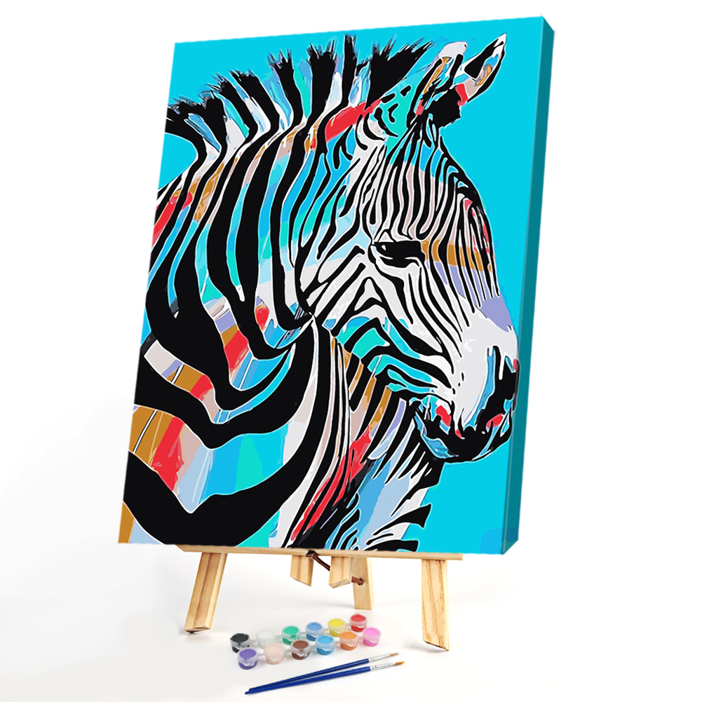 

40*50cm - Paint By Numbers - Zebra, 501 Original