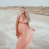 Maternity Gown Leisure Photo Shoot Elegant Pregnancy Dress