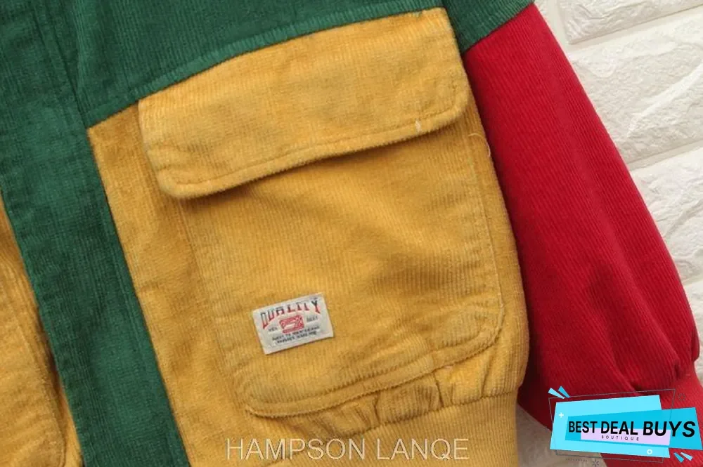 Women matching jacket coat hooded corduroy baseball clothing casual jacket