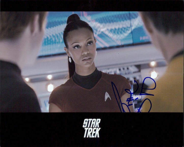 Zoe Saldana (Star Trek) signed 8x10 Photo Poster painting COA