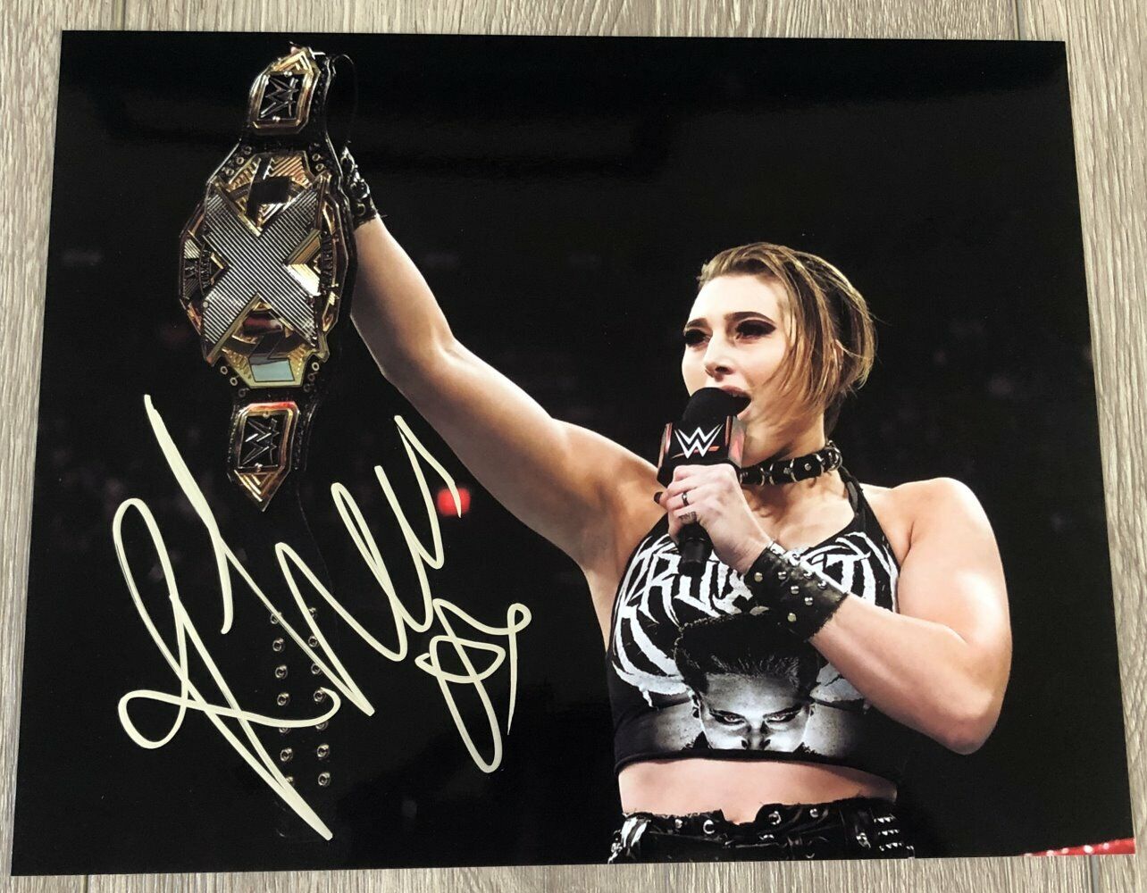 RHEA RIPLEY SIGNED AUTOGRAPH WWE RAW THE NIGHTMARE 8x10 Photo Poster painting E w/PROOF