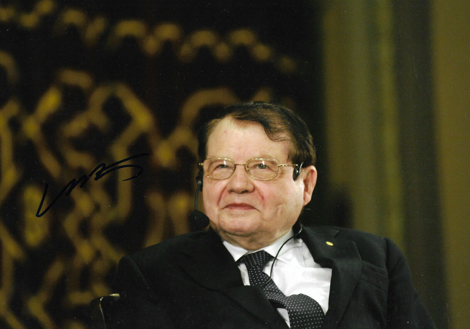 Luc Montagnier signed 8x12 inch Photo Poster painting autograph