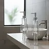 Nutcracker Acrylic Soap Pump Dispenser Refillable Gel Liquid Container for Home