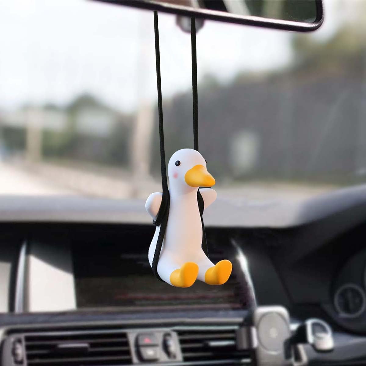 Cute Swinging Duck Car Ornament / Rearview Mirror Pendant