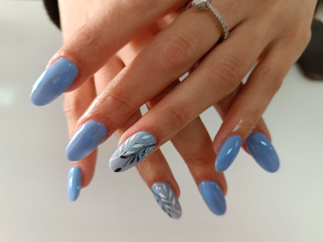 Long Length Square Head Fashion Trend Design Blue Pure Color Matte Frosted  Ballet Fake Nails Wearable Nails Hands Decor - Walmart.com