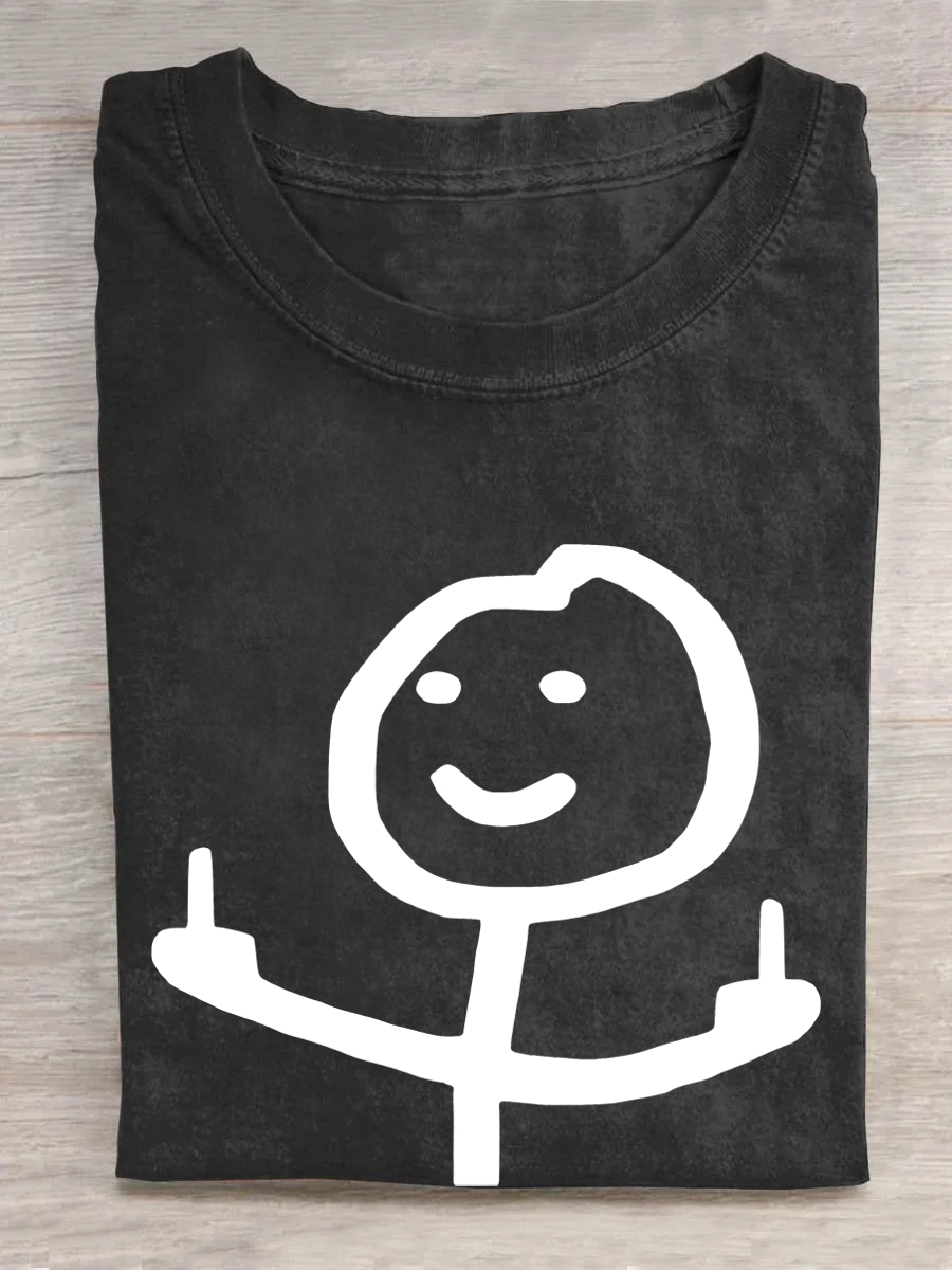 Stickman Giving Middle Finger T-shirt