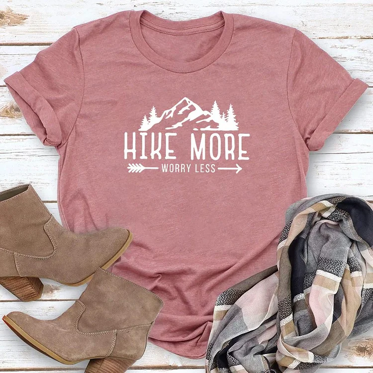 Hike More Worry Less  T-shirt Tee -02188-Annaletters