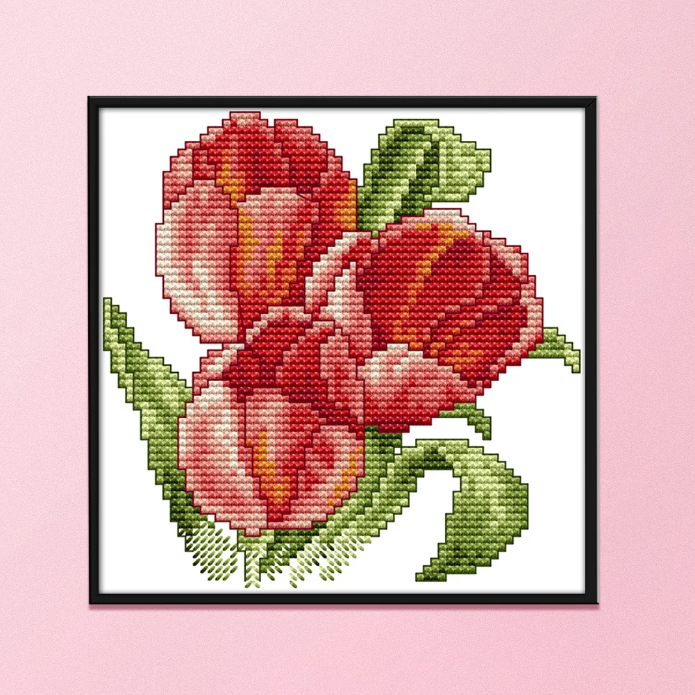 14ct Stamped Cross Stitch - Flower(17*17cm)