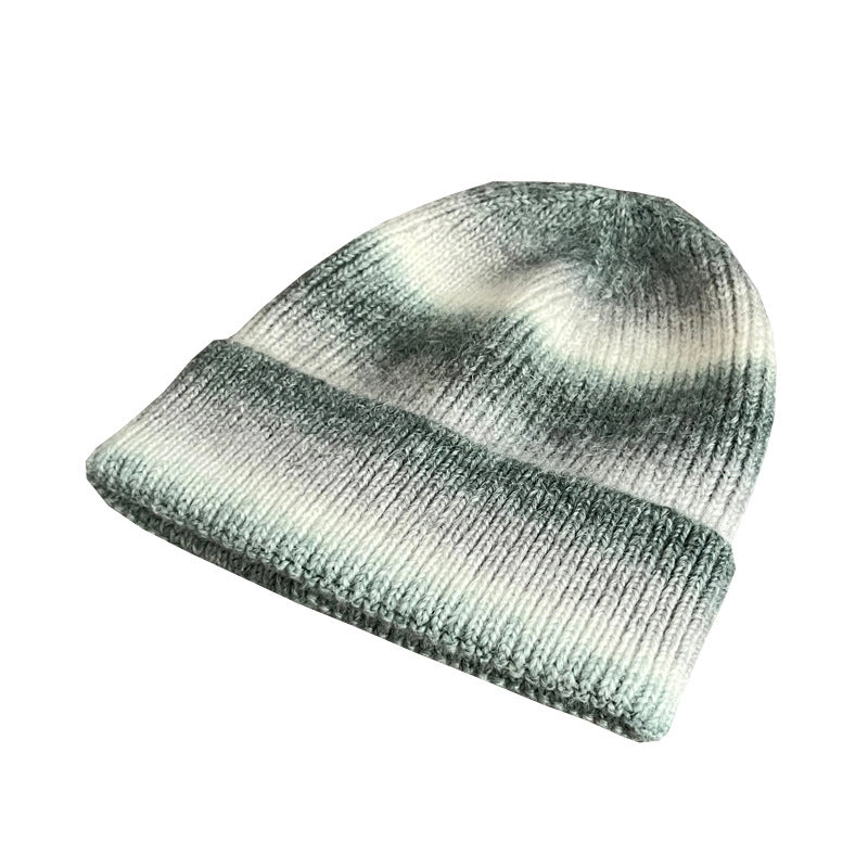 Women’s Vintage Style Stripe Eaveless Wool Cap