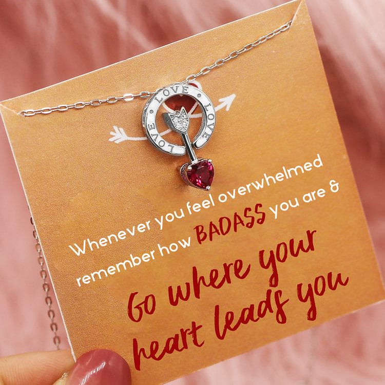 For Daughter - Go Where Your Heart Leads Circle Necklace
