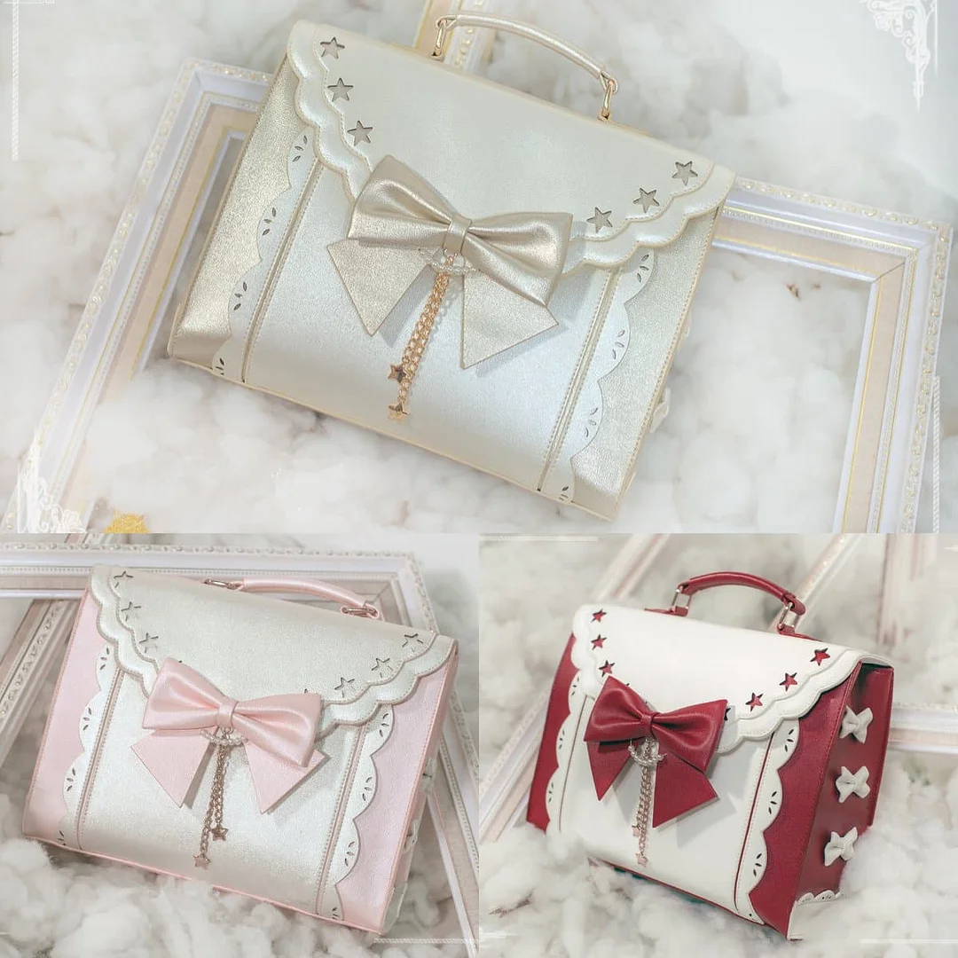 Red/Pink/Golden Elegant Star Bow Bag S12862