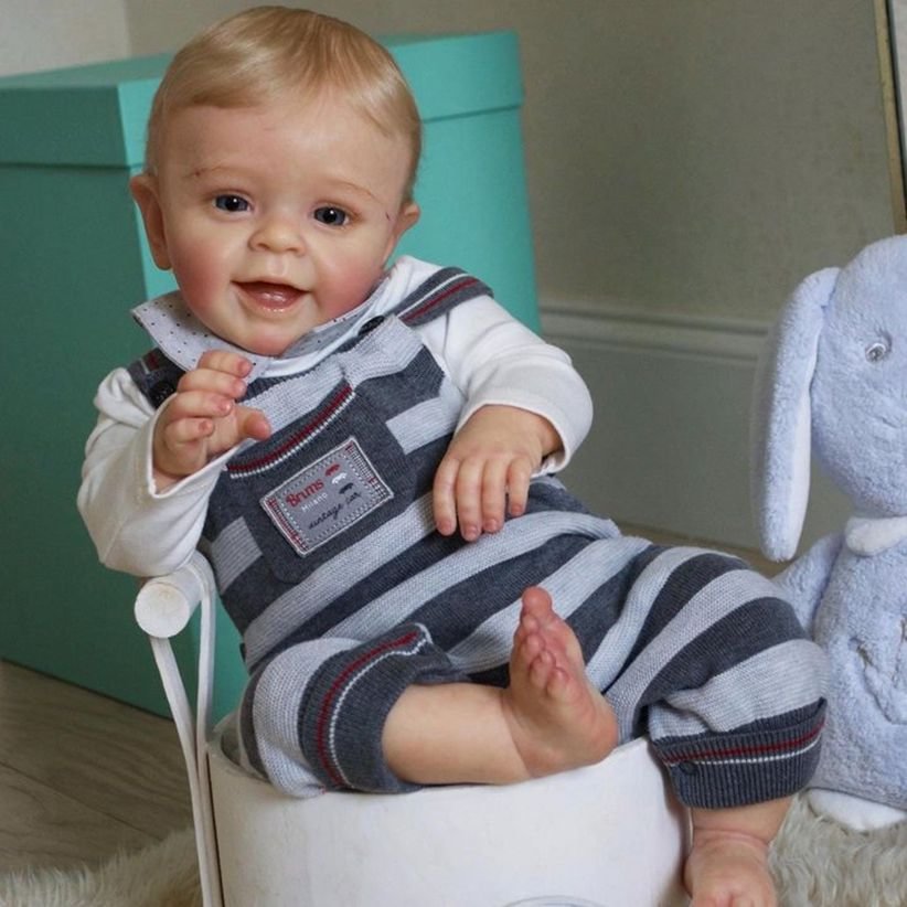 20" Have Teeth Lifelike Handmade Cloth Toddler Baby Boy Sunices,Best Gift of 2023