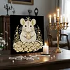 DIY Pearl Painting Mouse for Home Wall Decor with Frame(30x30cm)