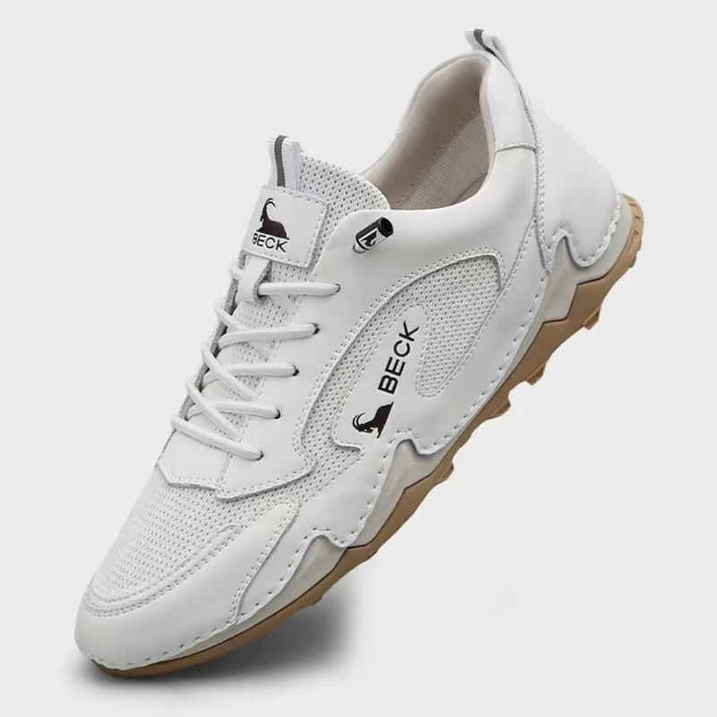 Non-slip Lightweight Cowhide Breathable Casual Leather Shoes