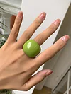Original Solid Color Geometric Resin Rings Accessories
