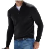 New Long Sleeve V-Neck Zipper Casual Sweater