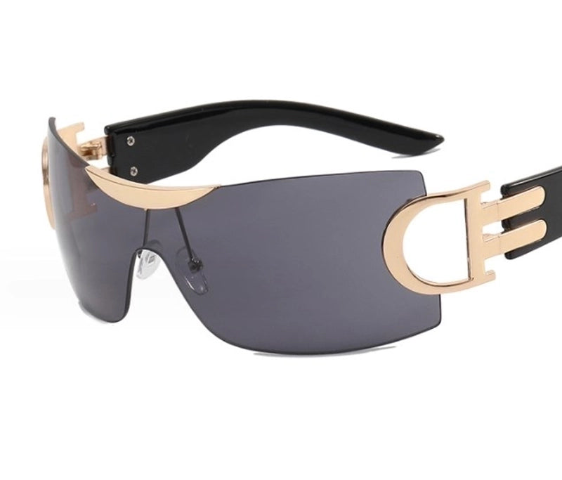 Punk Solid Color Pc Special-Shaped Mirror Frameless Women’s Sunglasses