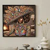 Peacock Beaded Black Lady Special Shaped 5D DIY Partial Drill Diamond Art Kit 30x30cm Diamonds Dots Gem Art Kits for Adults Home Decor