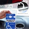 NYTKL 2 PCS Handicap Placard Holder, 11.6"&times;5" Ultra Transparent Disabled Placard Holder with Large Hanger, Portable Handicap Permit Parking Sign Protective Cover for Most Vehicles