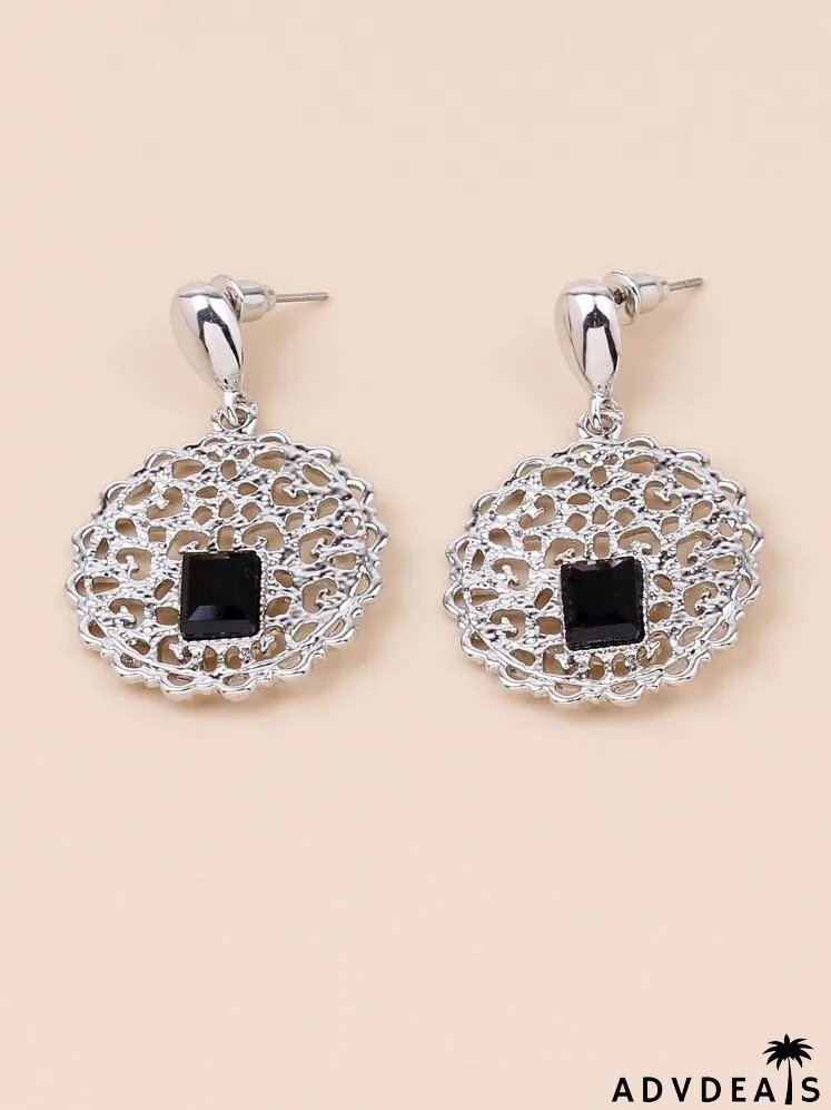 Crystal Decor Drop Earrings