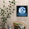 Wasser Fu&szlig;ball Schalke 04 - Rund Diamant Malerei - 40*40CM