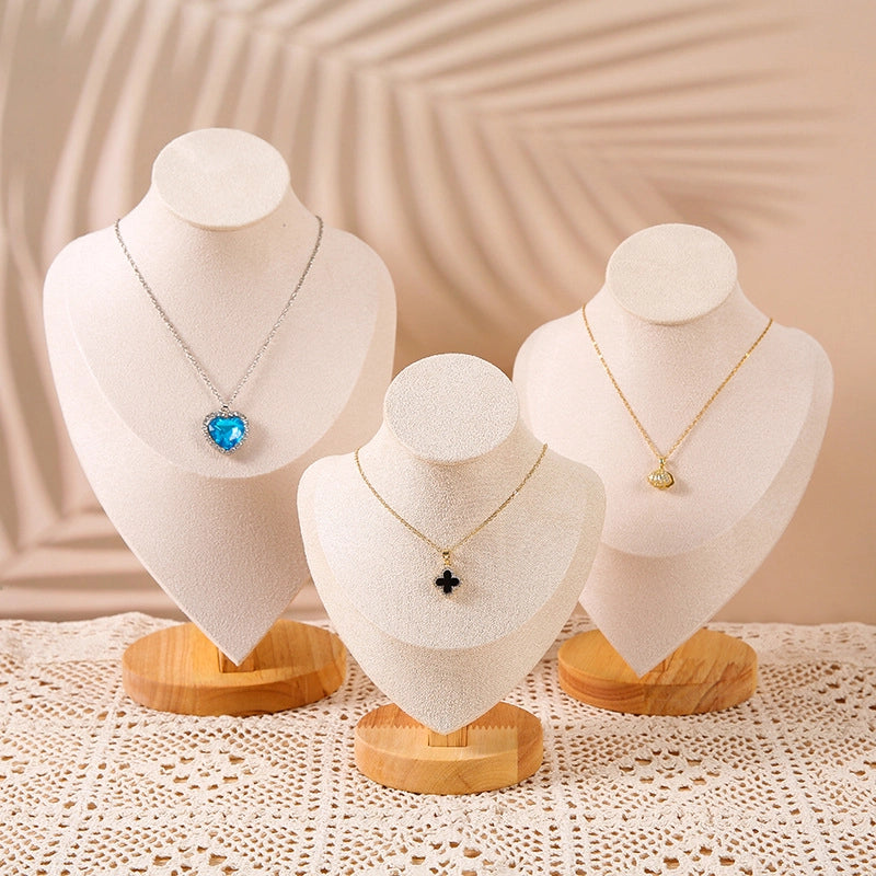 High-Grade Solid Wood Necklace Display Stand Neck Neck Model Necklace Stand Neck Model Display Stand Stall Storage Special Stand